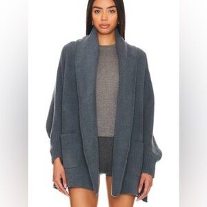 Barefoot Dreams Cozychic Blanket Wrap Smokey Blue One Size Fits Most